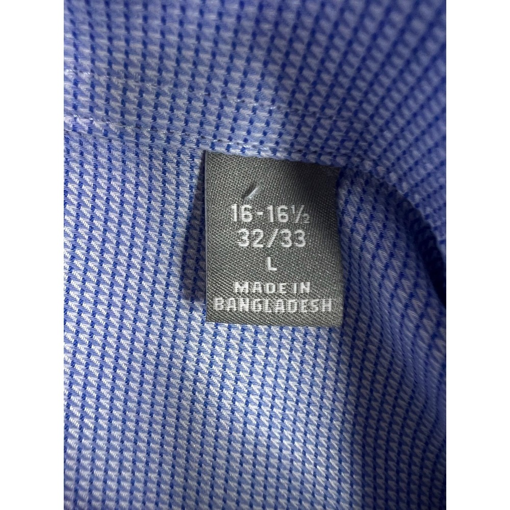 Michael Kors Shirt Mens Large Blue Slim Fit Long Sleeve Dress Button Front - Picture 5 of 10
